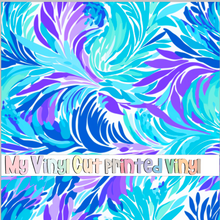 Load image into Gallery viewer, Printed Vinyl &amp; HTV Preppy Fronds A Pattern 12 x 12 inch sheet