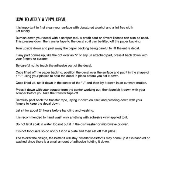 How to Apply a Vinyl Decal