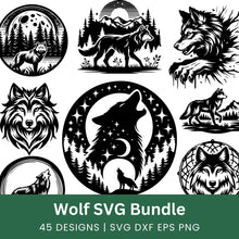 Load image into Gallery viewer, Wolf SVG Bundle
