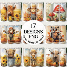 Load image into Gallery viewer, Fall Watercolor Tumbler Wrap Digital Download