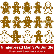 Load image into Gallery viewer, Gingerbread Man SVG Bundle