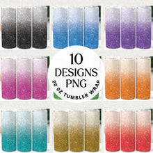 Load image into Gallery viewer, Ombre Glitter 20 oz Tumbler Wrap Digital Download