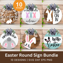 Load image into Gallery viewer, Easter Round Sign SVG Bundle