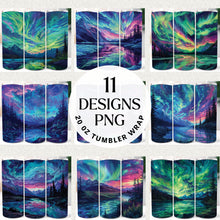Load image into Gallery viewer, Northern Lights 20 oz Tumbler Bundle Digital Download