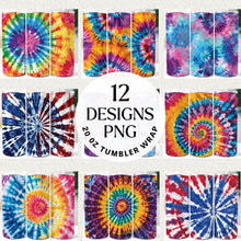 Load image into Gallery viewer, Tie Dye 20 oz Tumbler Bundle Digital Download