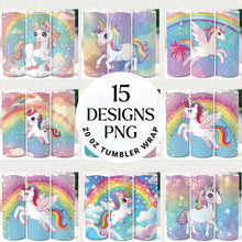 Load image into Gallery viewer, Unicorn 20 oz Tumbler Bundle Digital Download