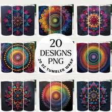Load image into Gallery viewer, Mandala 20 0z Tumbler Bundle Digital Download
