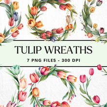 Load image into Gallery viewer, Spring Watercolor Wreaths Sublimation Bundle