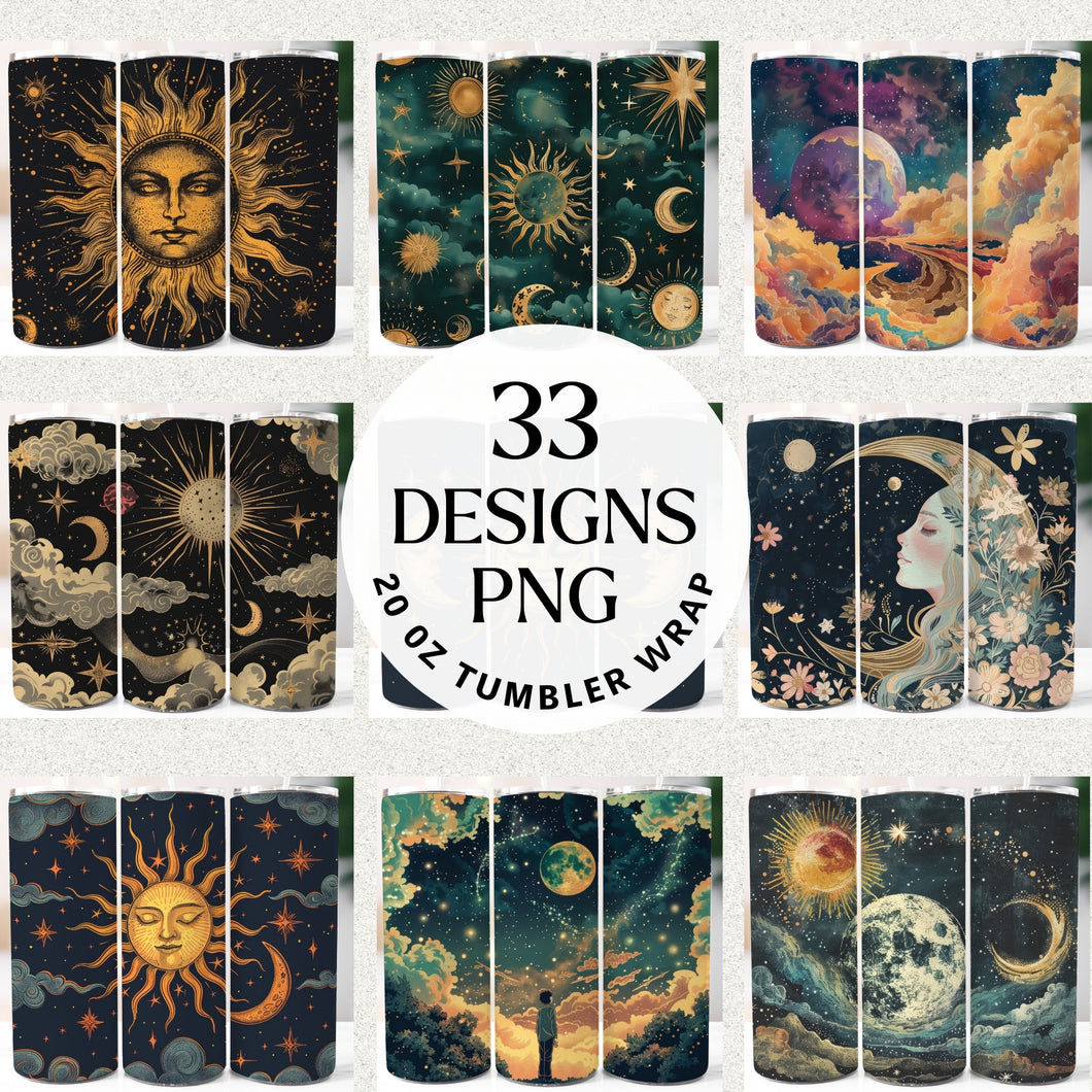 Celestial 20 oz Tumbler Bundle Digital Download