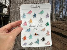 Load image into Gallery viewer, Sticker Sheet | Set 10 | planner stickers | Sneakers | 5 x 7 inch sheet | permanent adhesive | waterproof ink