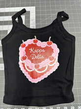 Load image into Gallery viewer, Crop Top Tank Delta Gamma Heart Cake Available in Black or White