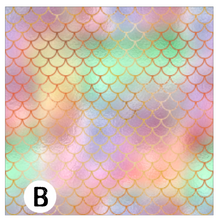 Load image into Gallery viewer, Printed HTV SPARKLING MERMAID SCALES Patterned Heat Transfer Vinyl 12 x 12 inch Sheet