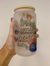 Load image into Gallery viewer, Drinkware 16 oz Frosted Glass Soda Can Shaped Drinking Glass with Chucky Charms Design