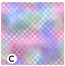 Load image into Gallery viewer, Printed HTV SPARKLING MERMAID SCALES Patterned Heat Transfer Vinyl 12 x 12 inch Sheet