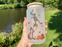 Load image into Gallery viewer, Drinkware 16 oz Frosted Glass Soda Can Shaped Drinking Glass with Chucky Charms Design