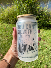 Load image into Gallery viewer, Drinkware 16 oz Frosted Glass Soda Can Shaped Drinking Glass with Chucky Charms Design