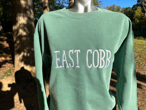 Sweatshirt East Cobb Embroidered Comfort Colors Adult Crewneck