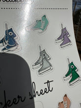 Load image into Gallery viewer, Sticker Sheet | Set 10 | planner stickers | Sneakers | 5 x 7 inch sheet | permanent adhesive | waterproof ink