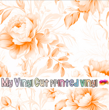 Load image into Gallery viewer, Printed Vinyl &amp; HTV Orange Toile H Patterns 12 x 12 inch sheet