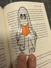 Load image into Gallery viewer, Clear Bookmark or Sticker Reading Ghost