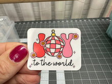 Load image into Gallery viewer, Sticker | 35J | Joy to the World | Waterproof Vinyl Sticker | White | Clear | Permanent | Removable | Window Cling | Glitter | Holographic