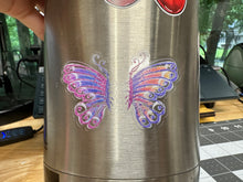 Load image into Gallery viewer, Sticker | 42I | Butterfly Wings | Waterproof Vinyl Sticker | White | Clear | Permanent | Removable | Window Cling | Glitter | Holographic (Copy)