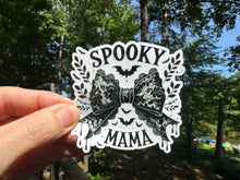 Load image into Gallery viewer, Sticker |  | Spooky Mama | Waterproof Vinyl Sticker | White | Clear | Permanent | Removable | Window Cling | Glitter | Holographic