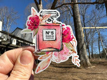 Load image into Gallery viewer, Sticker | 78A | Pink Perfume Bottle | Waterproof Vinyl Sticker | White | Clear | Permanent | Removable | Window Cling | Glitter | Holographic