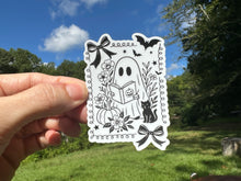 Load image into Gallery viewer, Sticker | Reading Ghost | Waterproof Vinyl Sticker | Permanent