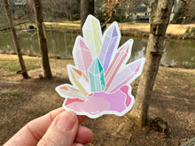 Load image into Gallery viewer, Sticker | 27C | Pastel Crystal | Waterproof Vinyl Sticker | White | Clear | Permanent | Removable | Window Cling | Glitter | Holographic