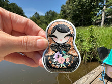 Load image into Gallery viewer, Sticker | 32J | Russian Nesting Doll | Waterproof Vinyl Sticker | White | Clear | Permanent | Removable | Window Cling | Glitter | Holographic