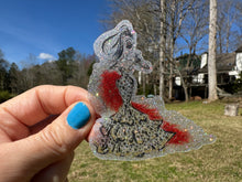 Load image into Gallery viewer, Sticker | 62A | CRUELLA | Waterproof Vinyl Sticker | White | Clear | Permanent | Removable | Window Cling | Glitter | Holographic