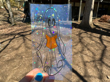 Load image into Gallery viewer, Clear Bookmark or Sticker Reading Ghost