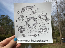 Load image into Gallery viewer, Sticker Sheet | Galactic | Set of little planner stickers 6 x 6