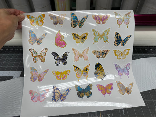 Window Stickers | Butterfly Stickers | 3 inch stickers | 12 x 12 sheet permanent adhesive | Static Clings