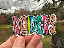 Load image into Gallery viewer, Sticker |  | Raiders | Waterproof Vinyl Sticker | White | Clear | Permanent | Removable | Window Cling | Glitter | Holographic