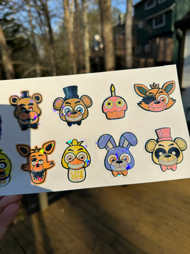 Sticker Sheet | Set of little planner stickers Five Nights 4 X 8