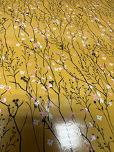 Load image into Gallery viewer, Printed Adhesive Vinyl Yellow Background Botanicals Pattern 12 x 12 sheet