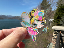 Load image into Gallery viewer, Sticker | 12D | Colorful Fairy | Waterproof Vinyl Sticker | White | Clear | Permanent | Removable | Window Cling | Glitter | Holographic