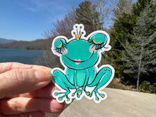 Load image into Gallery viewer, Sticker | 12N | Colorful Fairy Frog | Waterproof Vinyl Sticker | White | Clear | Permanent | Removable | Window Cling | Glitter | Holographic
