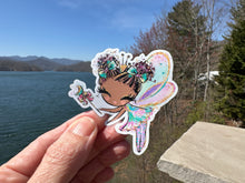 Load image into Gallery viewer, Sticker | 12J | Colorful Fairy | Waterproof Vinyl Sticker | White | Clear | Permanent | Removable | Window Cling | Glitter | Holographic