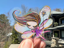 Load image into Gallery viewer, Sticker | 12C | Colorful Fairy | Waterproof Vinyl Sticker | White | Clear | Permanent | Removable | Window Cling | Glitter | Holographic