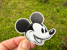 Load image into Gallery viewer, Sticker | 33O | Steamboat Willie | Waterproof Vinyl Sticker | White | Clear | Permanent | Removable | Window Cling | Glitter | Holographic