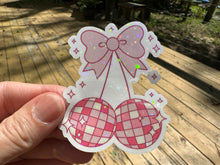 Load image into Gallery viewer, Sticker | Coquette Disco Ball Cherries | Waterproof Vinyl Sticker | Permanent