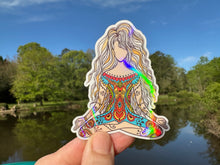Load image into Gallery viewer, Sticker | Meditation Girl | Waterproof Vinyl Sticker | Permanent