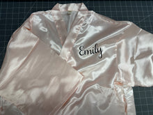 Load image into Gallery viewer, Satin Robes Customized with Name Great for Spa Parties, Birthday Parties, Graduation Gifts