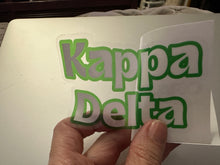 Load image into Gallery viewer, Sorority Sticker | Kappa Delta | KD I | Multi | Waterproof Vinyl Sticker | Permanent