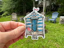 Load image into Gallery viewer, Sticker | 79A | Blue Cabana | Waterproof Vinyl Sticker | White | Clear | Permanent | Removable | Window Cling | Glitter | Holographic