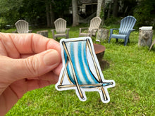 Load image into Gallery viewer, Sticker | 79E | Blue Beach Chair | Waterproof Vinyl Sticker | White | Clear | Permanent | Removable | Window Cling | Glitter | Holographic