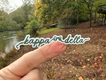 Load image into Gallery viewer, Sorority Sticker | Kappa Delta | KD C | hand written | Waterproof Vinyl Sticker | Permanent
